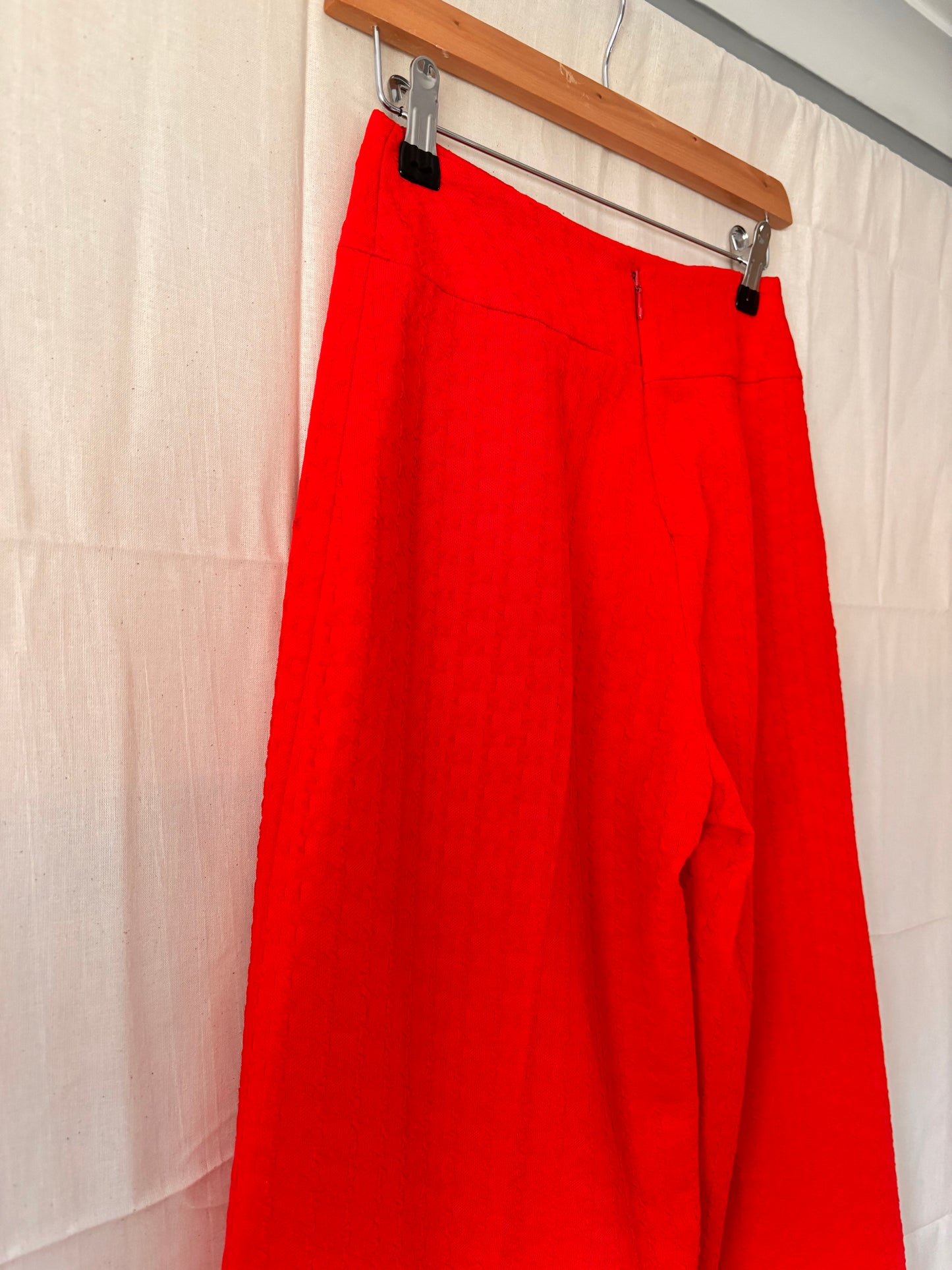 Vintage 60s/70s Red High-Waisted Flares