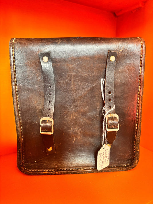 1970s Handcrafted Leather Satchel | Artisan Fish Motif Belt Bag - I'd Wear That