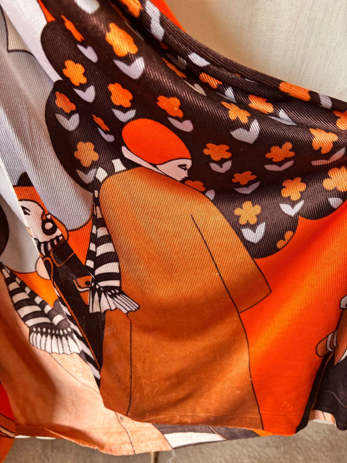 Vintage 1970s Hooded Duster Robe
