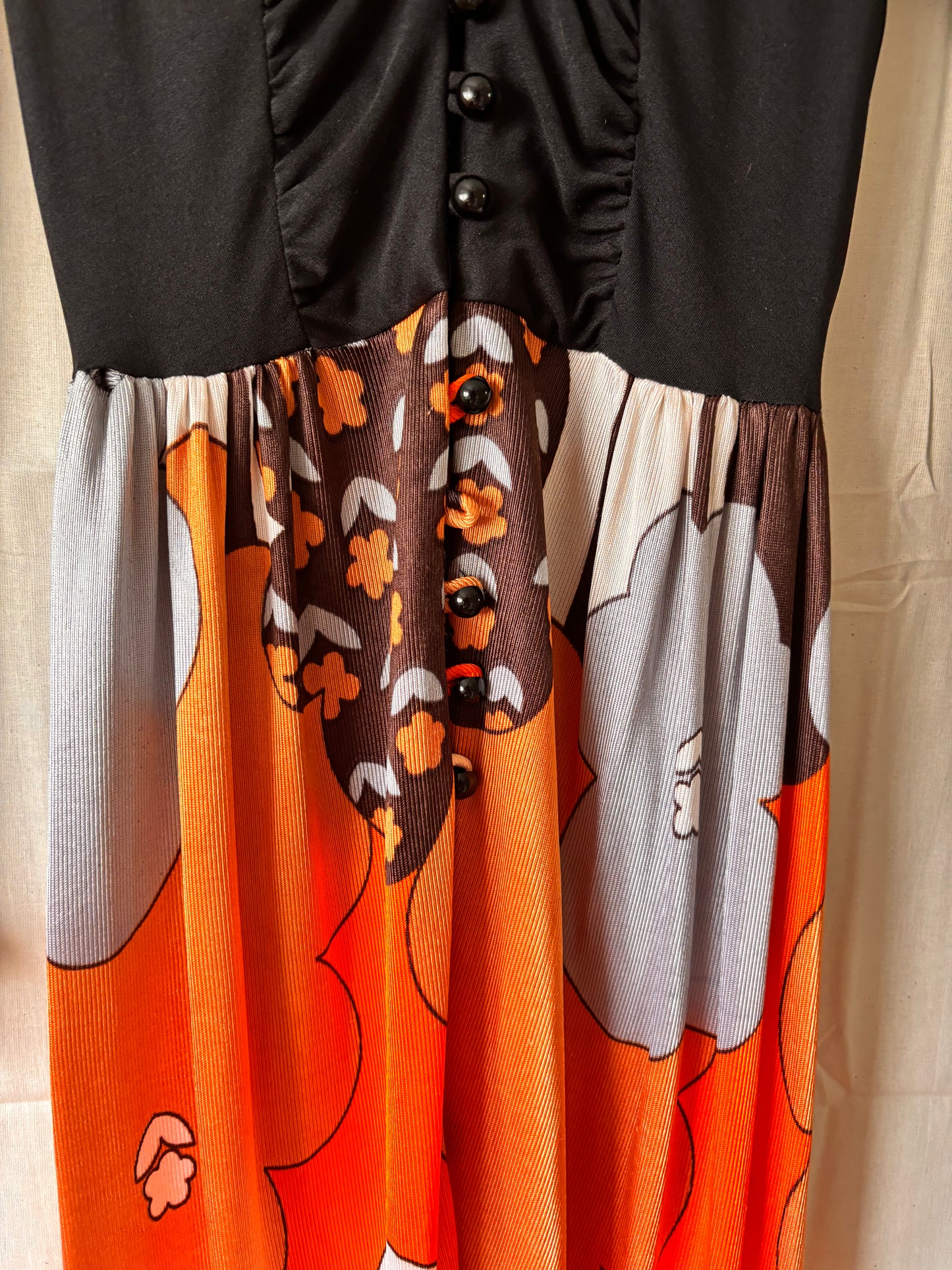 Vintage 1970s Hooded Duster Robe