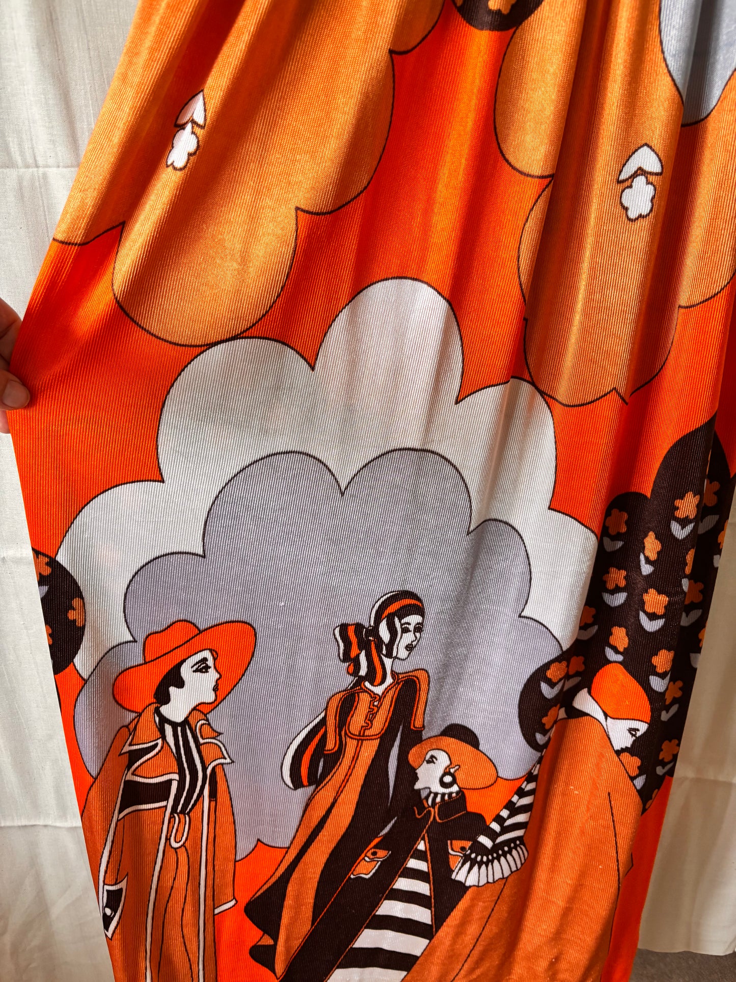 Vintage 1970s Hooded Duster Robe