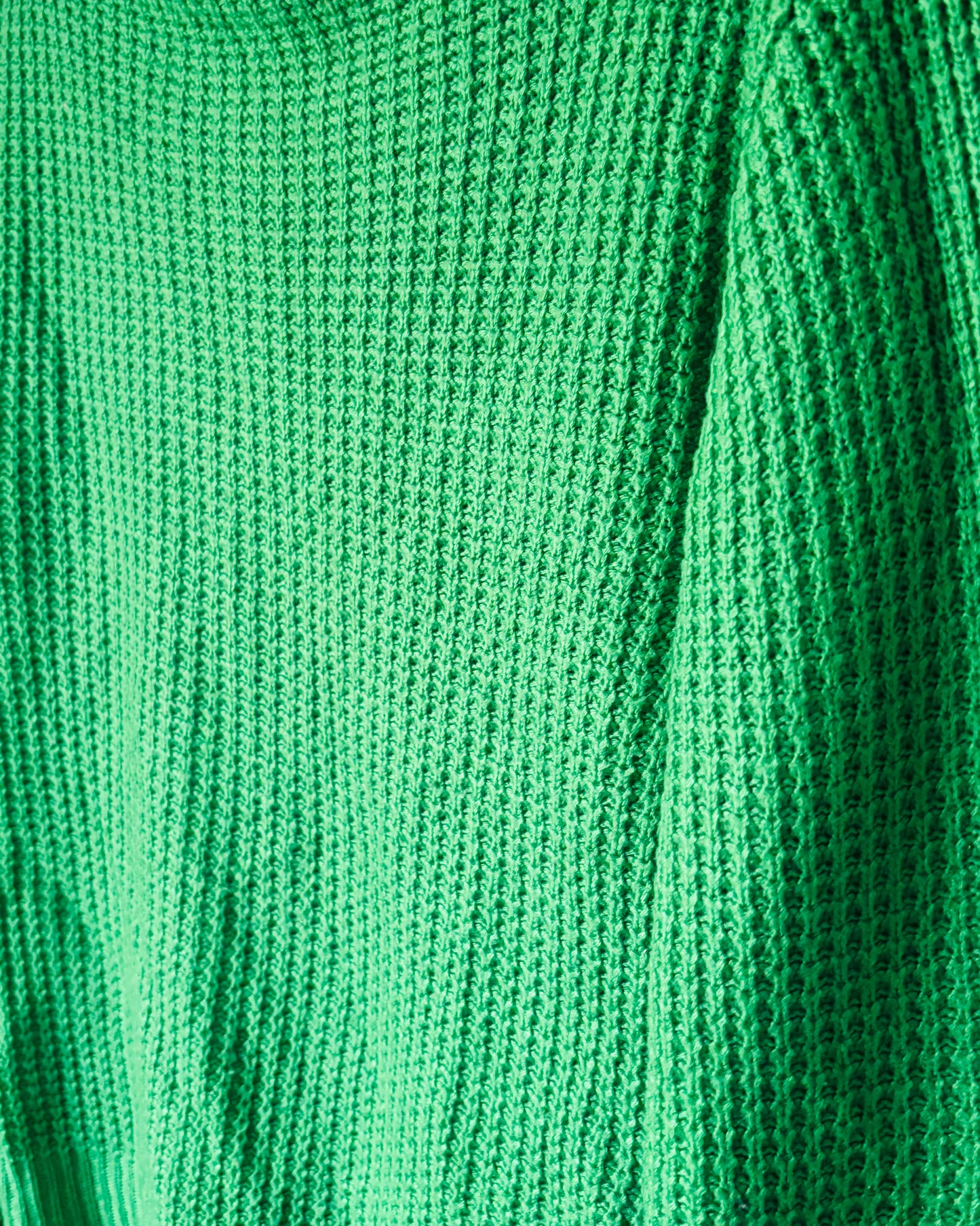 Vintage 1970s Paul Harris Bright Green Knit Jumper