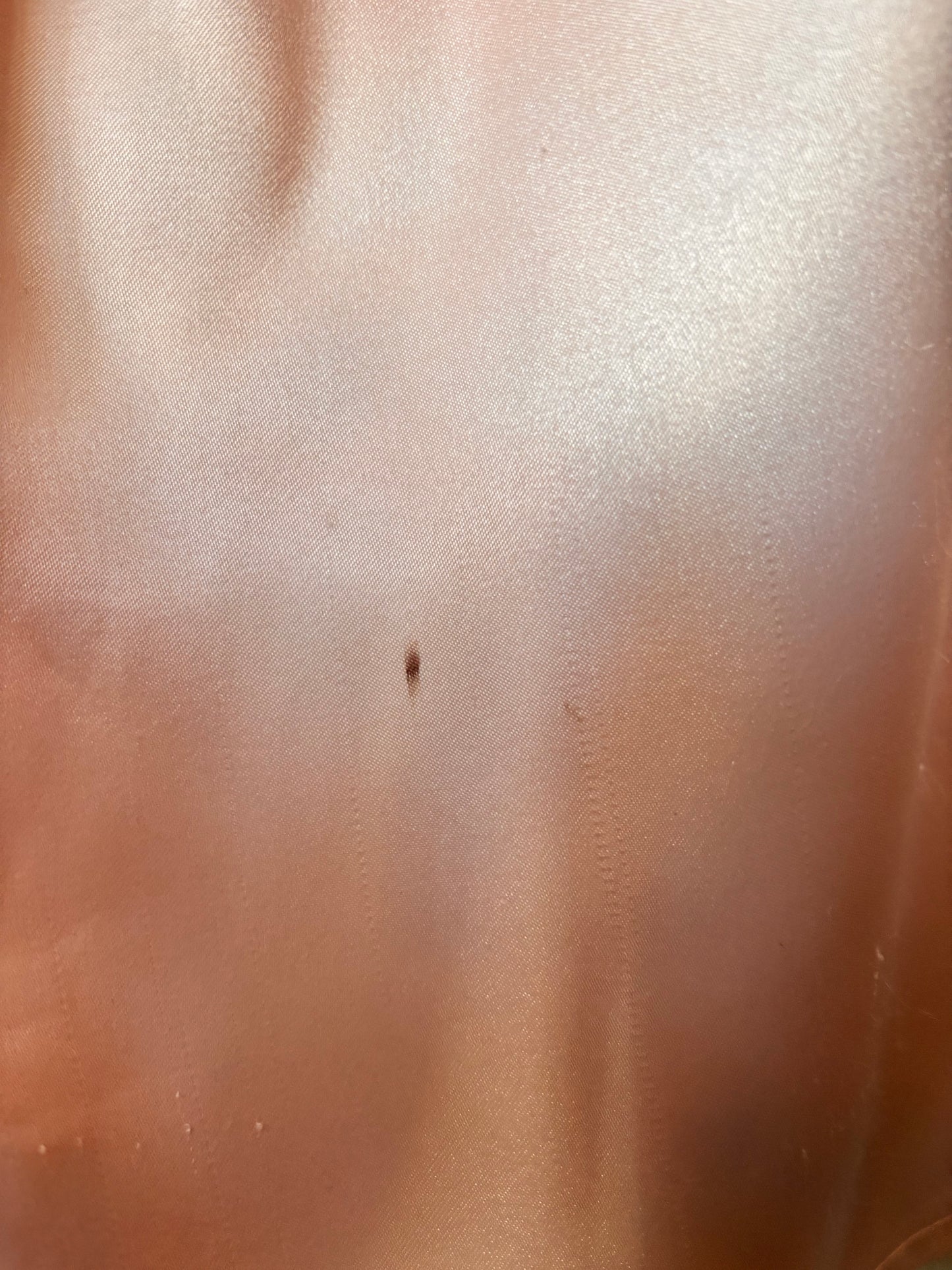 Close-up of a small stain on the shorts