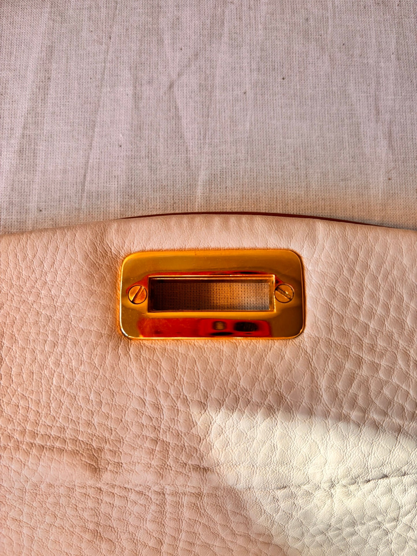 Vintage 1990s Bolsos Domingo Cream & Tan Spanish Leather Crossbody Bag – Purchased at El Corte Inglés