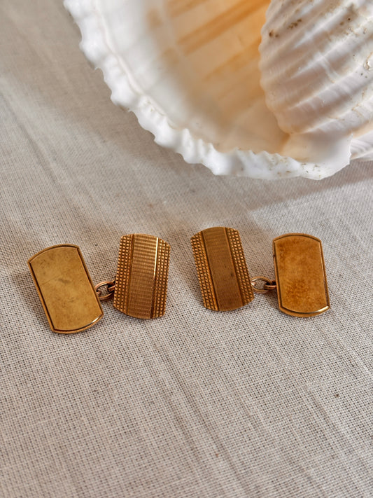 Vintage 9ct Gold Chain Cufflinks – Hallmarked