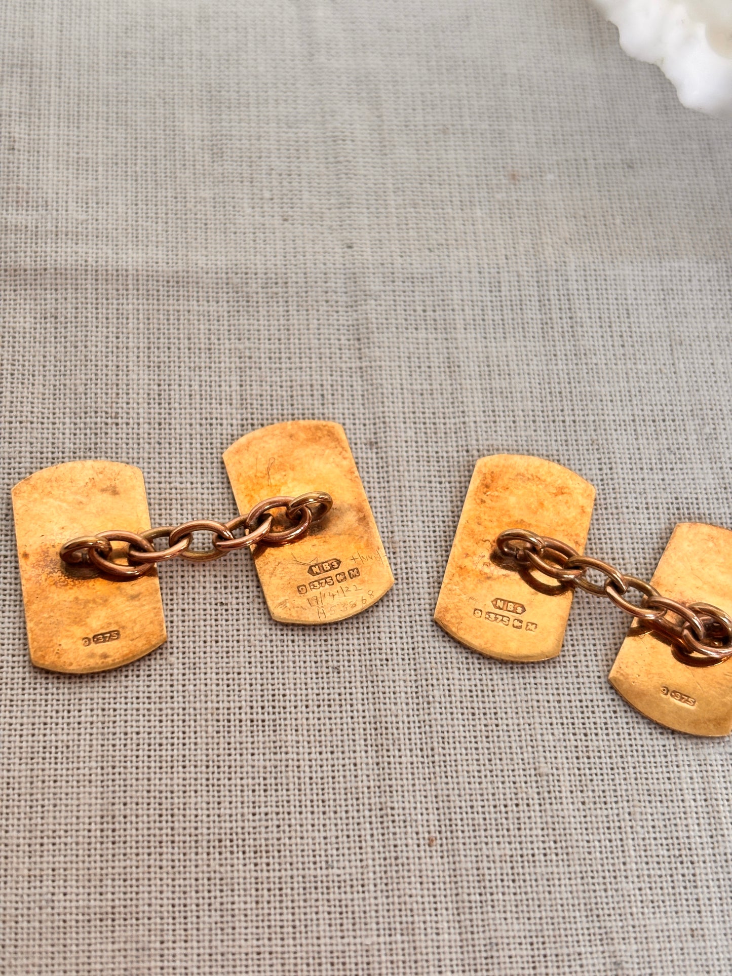 Vintage 9ct Gold Chain Cufflinks – Hallmarked