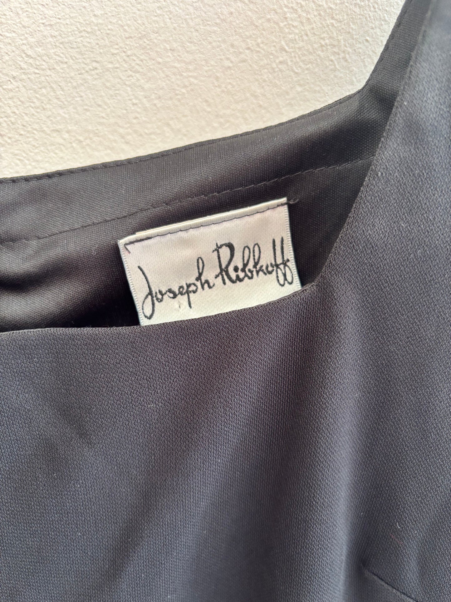 Joseph Ribkoff Vintage Black Beaded Crop Top