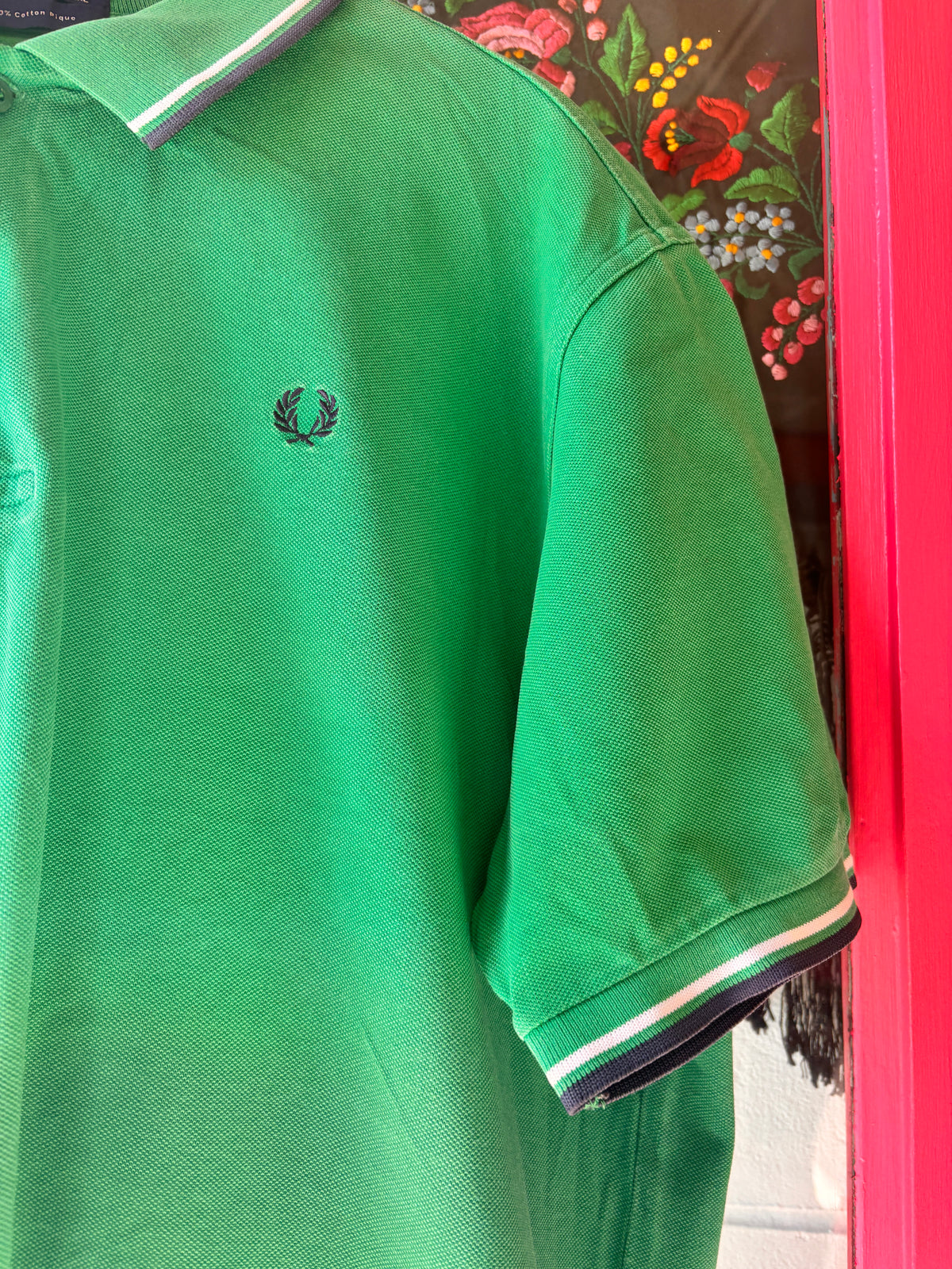 Y2K Fred Perry Green Twin-Tipped Polo Shirt – XXL