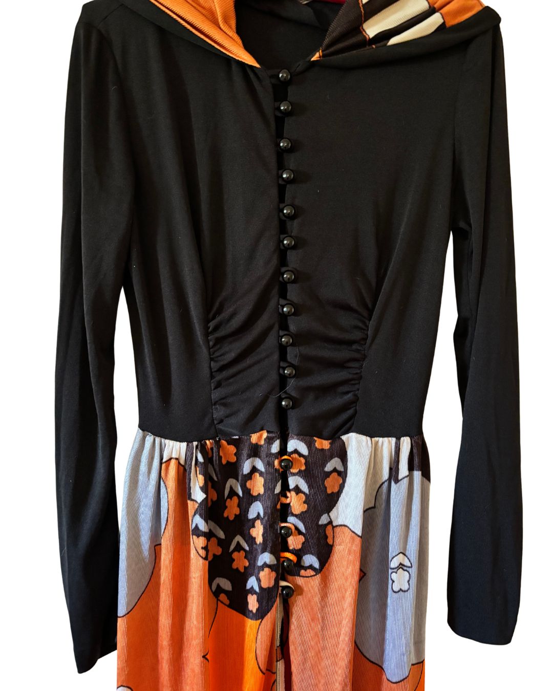 Vintage 1970s Hooded Duster Robe