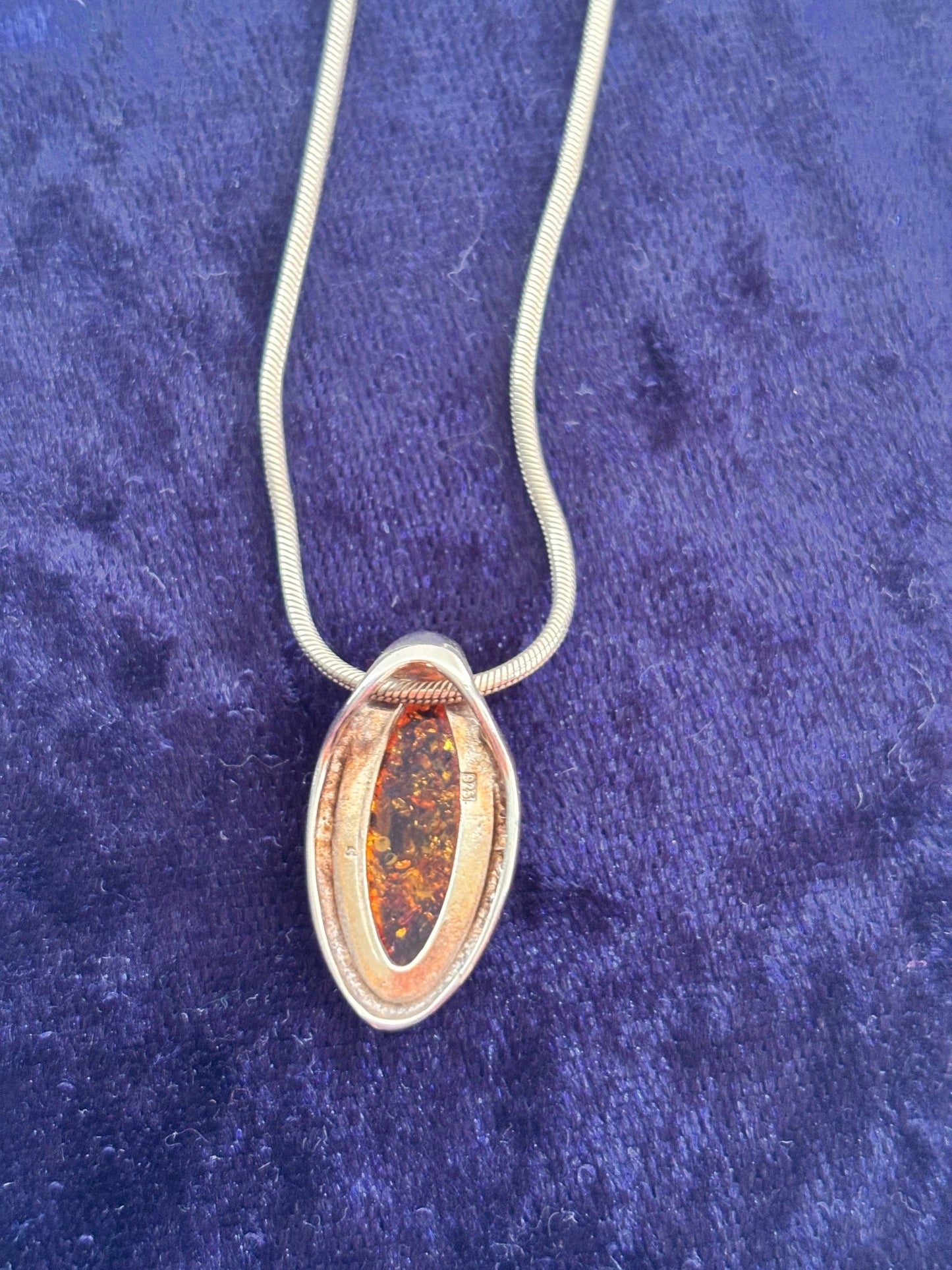 Baltic Amber Pendant Necklace | Sterling Silver 925 Jewellery - I'd Wear That