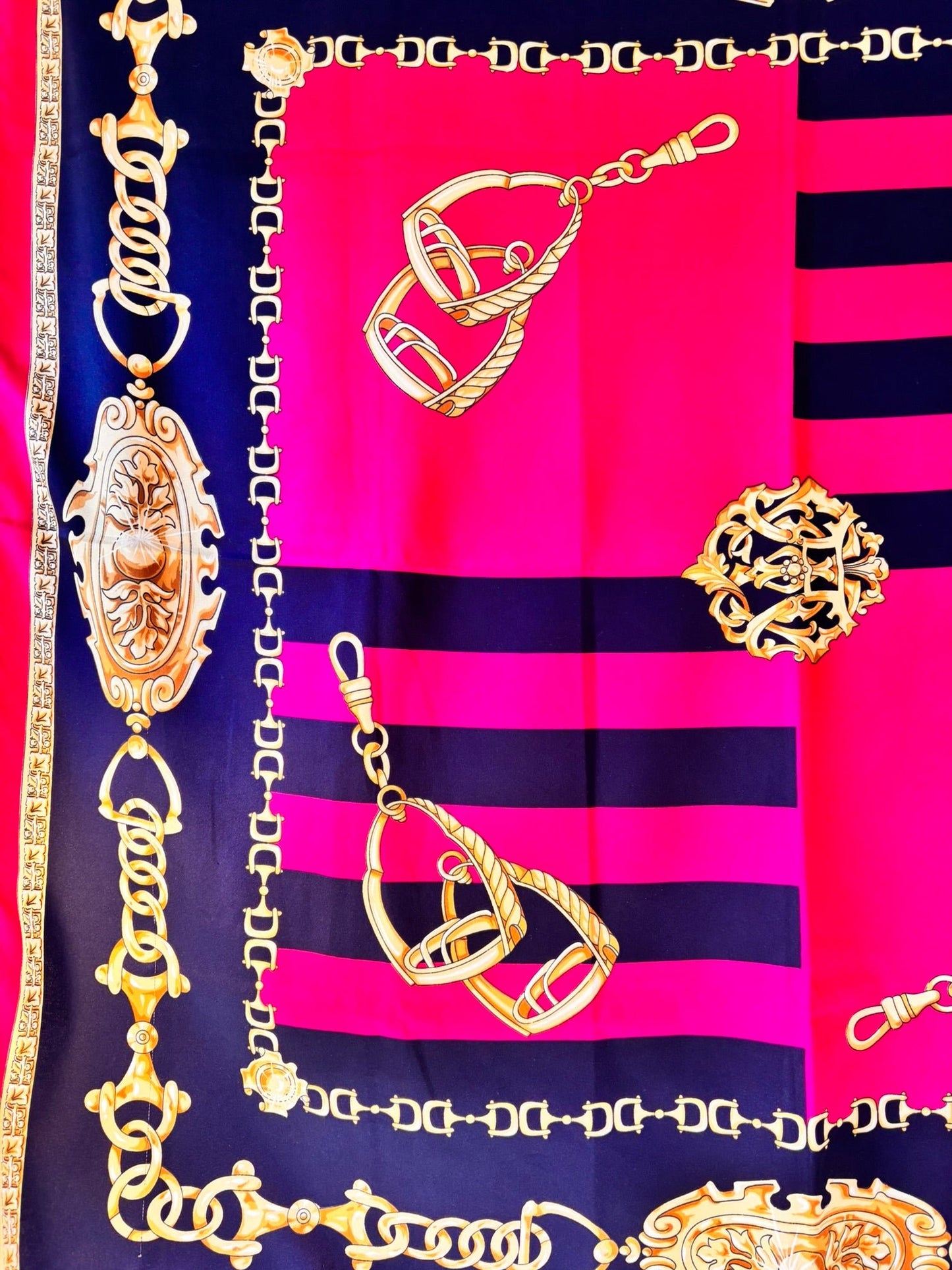 Vintage Viyella Equestrian Print Scarf – 90cm - I'd Wear That