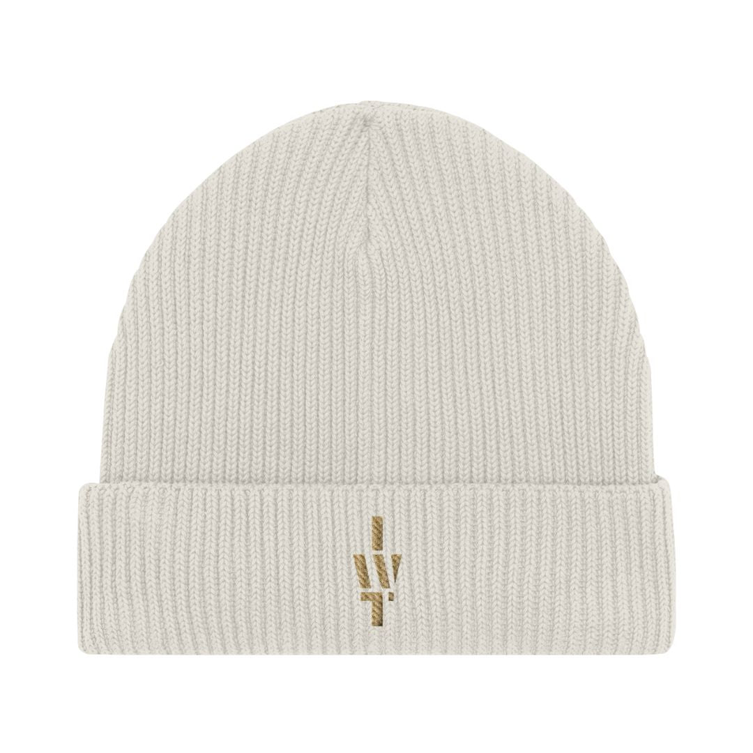 Natural Fisherman Beanie | Embroidered IWT Collection