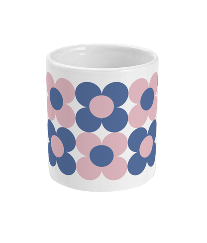 11oz Mug | Blue & Pink Flower Pop - I'd Wear That