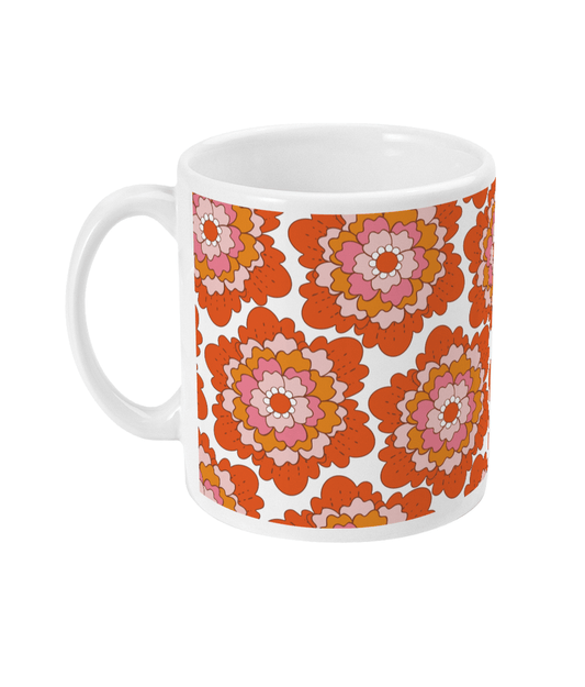 11oz Mug | Retro Floral Print - I'd Wear That