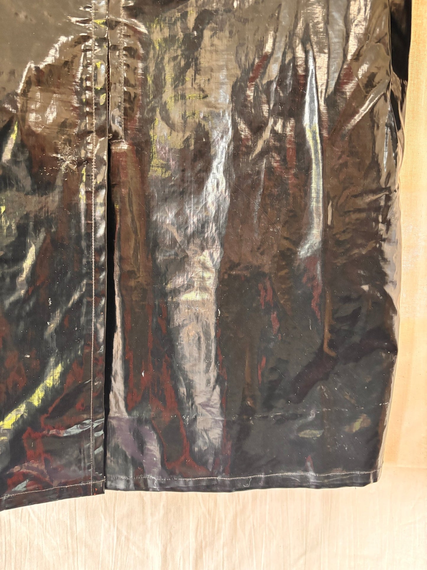 1960s Mary Quant Black PVC Vinyl Raincoat | Mod Vintage Coat - I'd Wear That