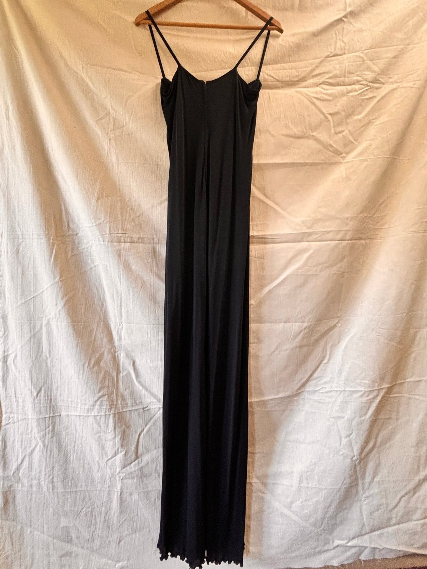 1970s Anna Beltrao Black Maxi Slip Dress - I'd Wear That
