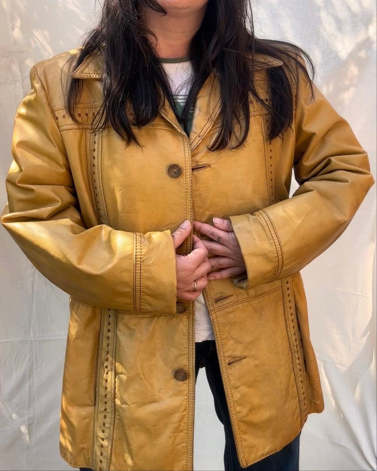 Tan 1970s Vintage Pioneer Wear Leather Jacket - I'd Wear That