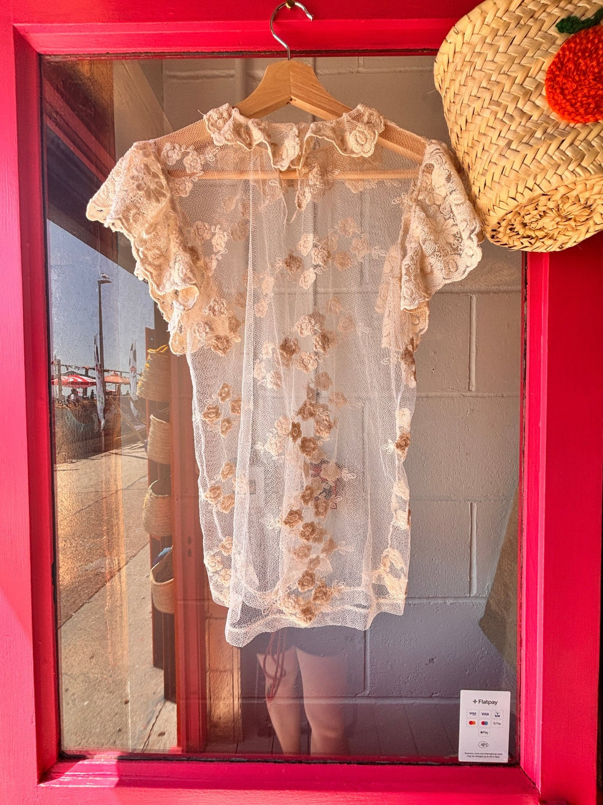 1990s Sheer Floral Embroidered Mesh Top | Romantic Lace Ruffle Blouse - I'd Wear That
