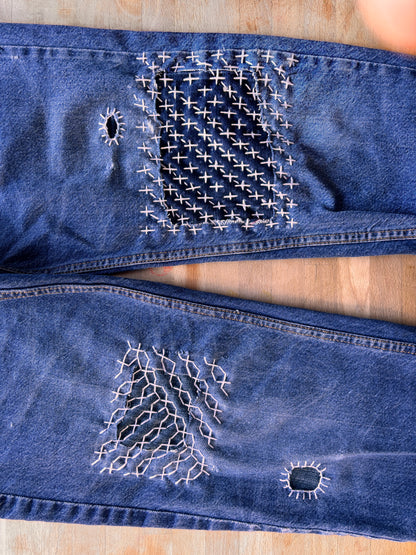 Gilet vintage en laine brodée SGDN – Style bohème western