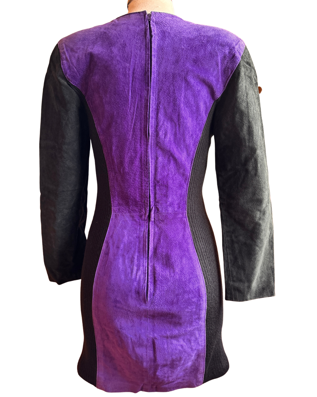Robe boutonnée rose à motifs géométriques des années 1970