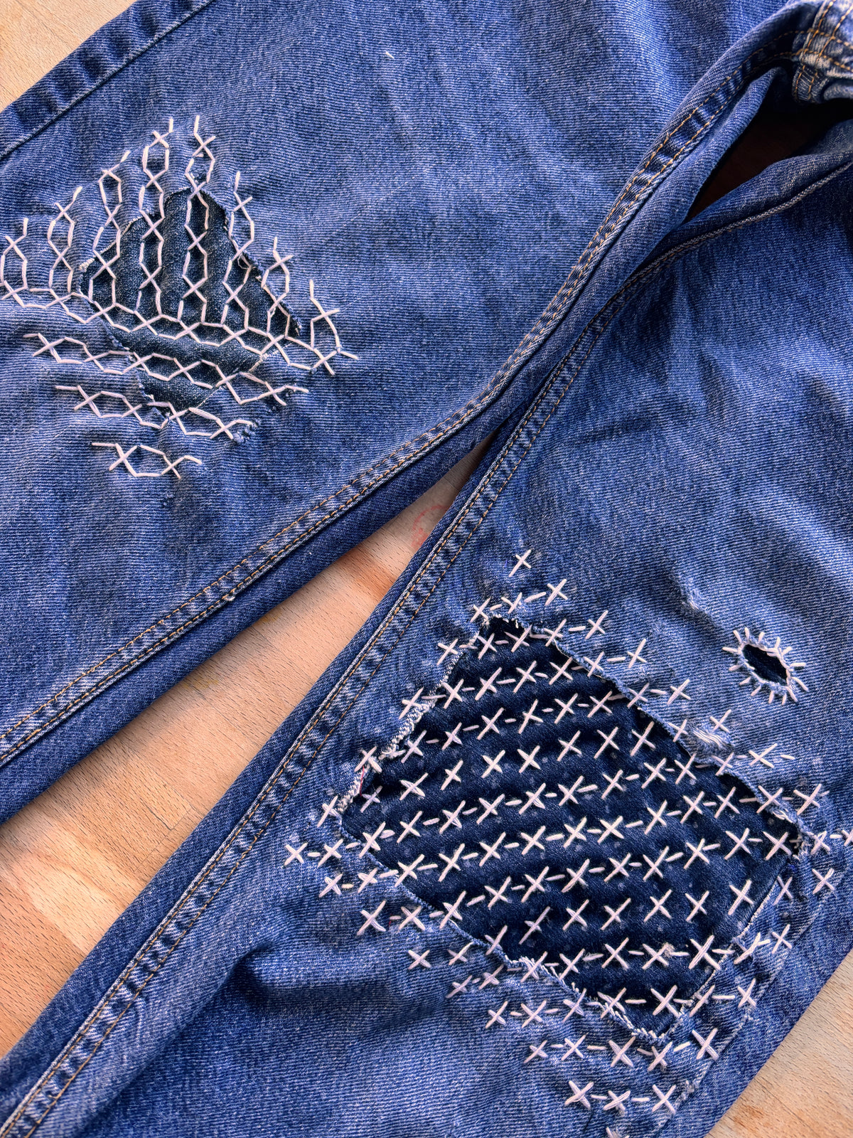 Gilet vintage en laine brodée SGDN – Style bohème western