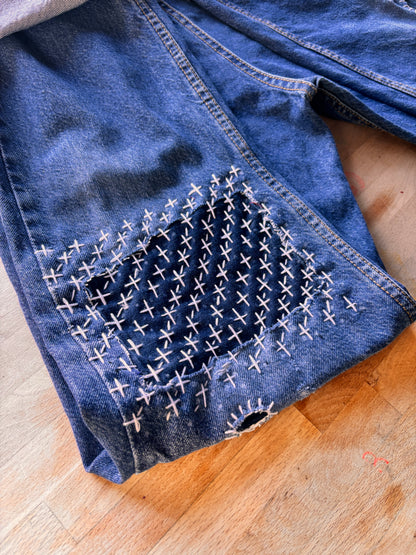 Gilet vintage en laine brodée SGDN – Style bohème western