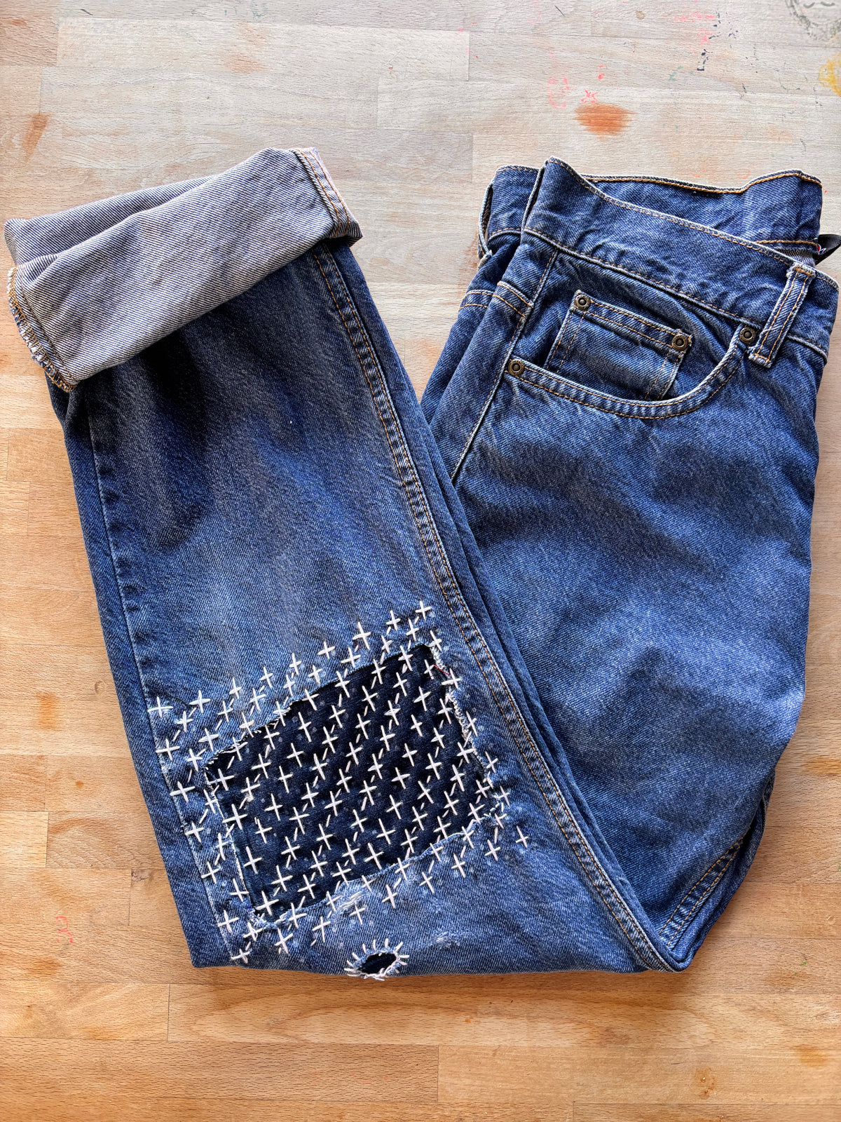 Gilet vintage en laine brodée SGDN – Style bohème western