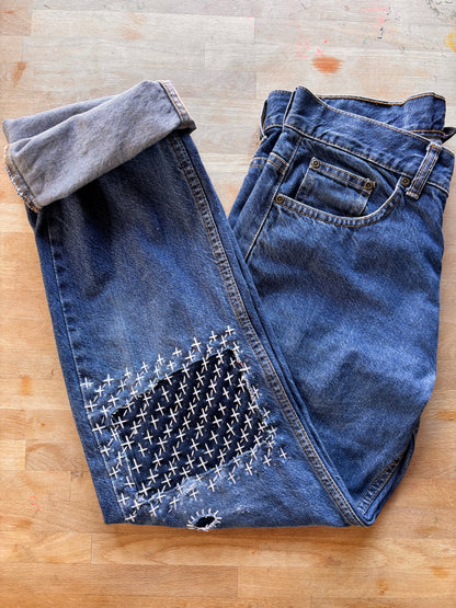Gilet vintage en laine brodée SGDN – Style bohème western