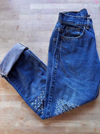 Gilet vintage en laine brodée SGDN – Style bohème western