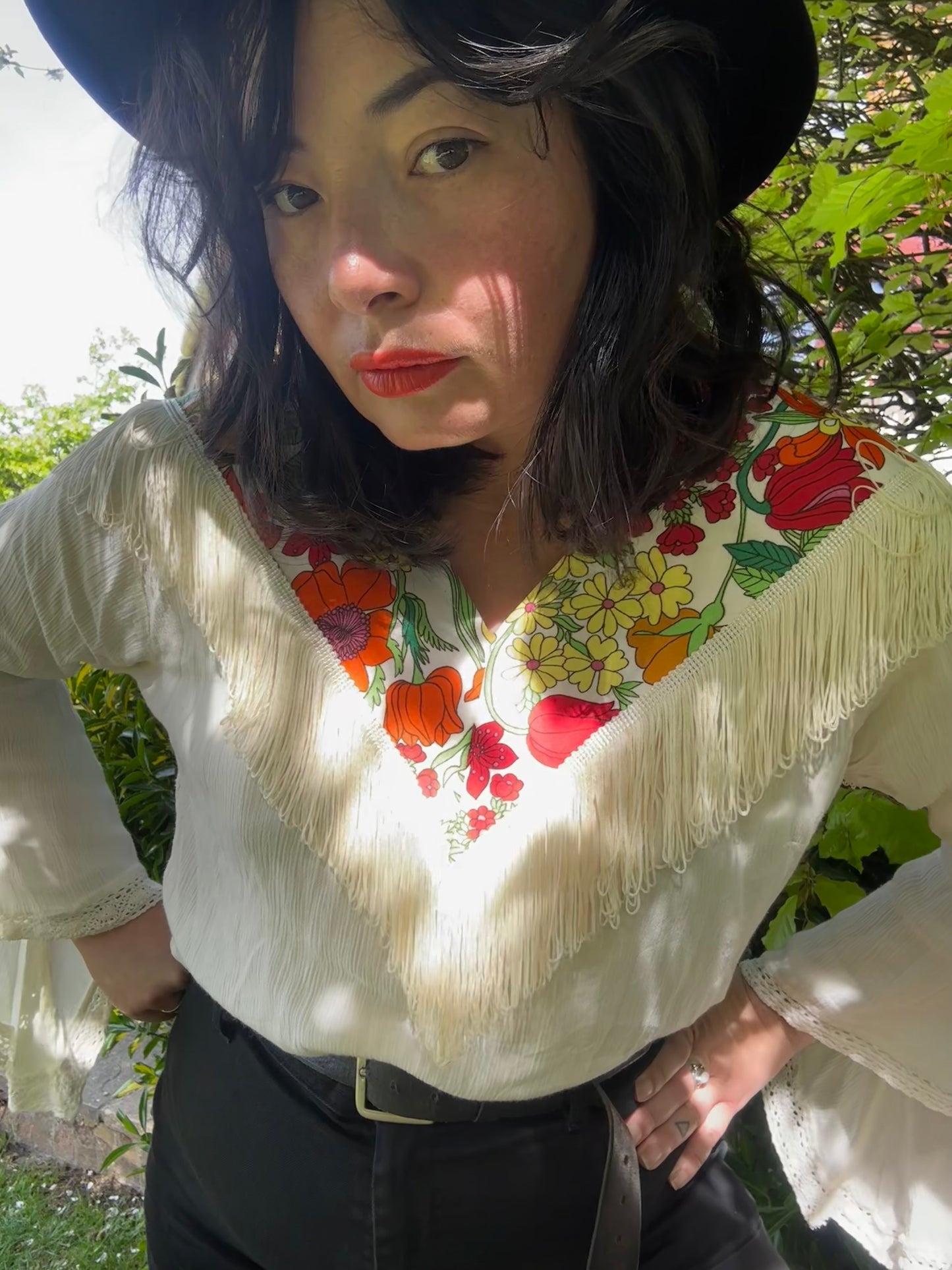 I'd [re]Wear That - Vintage Liberty Print Fringe Collar