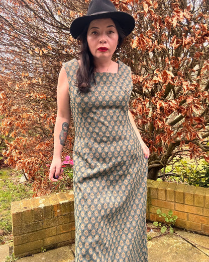 I'd Wear That, Vintage 1970s Handmade Green Maxi Dress