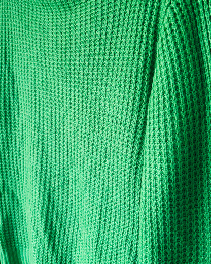 Vintage 1970s Paul Harris Bright Green Knit Jumper
