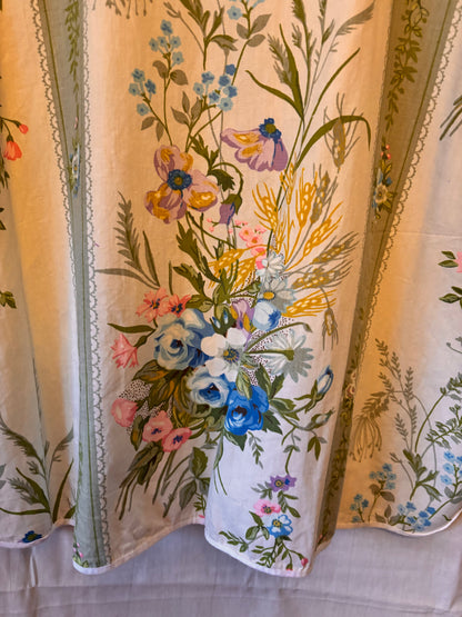 Vintage Floral Apron Top Cottagecore Meadow Print