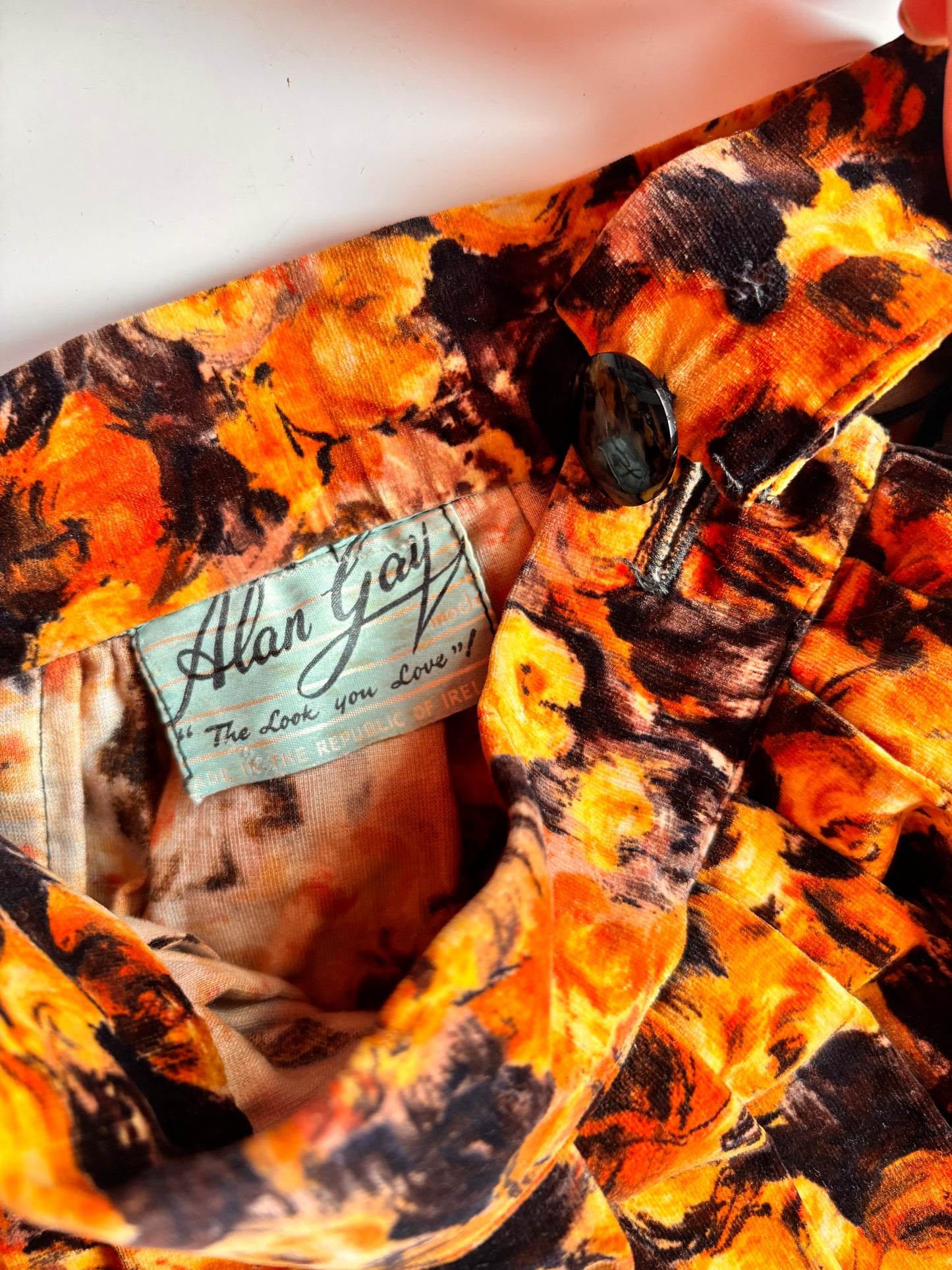 Vintage 1960s Alan Gay Floral Midi Skirt