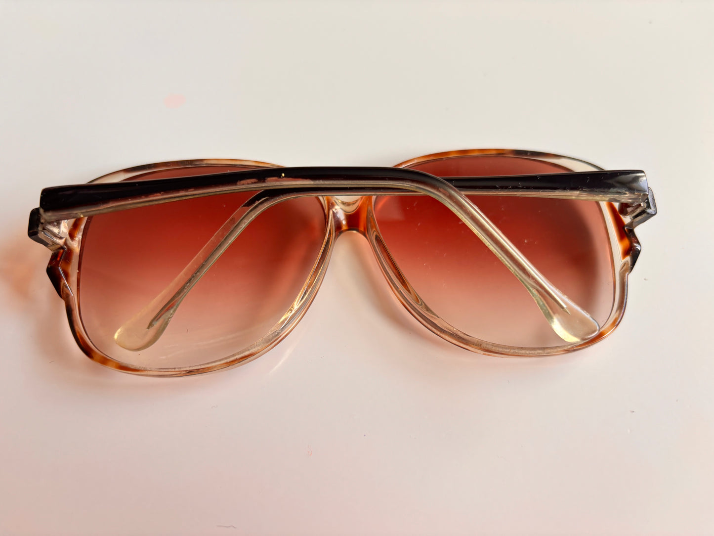 Vintage 1970s Oversized Tortoiseshell Sunglasses with Original Case