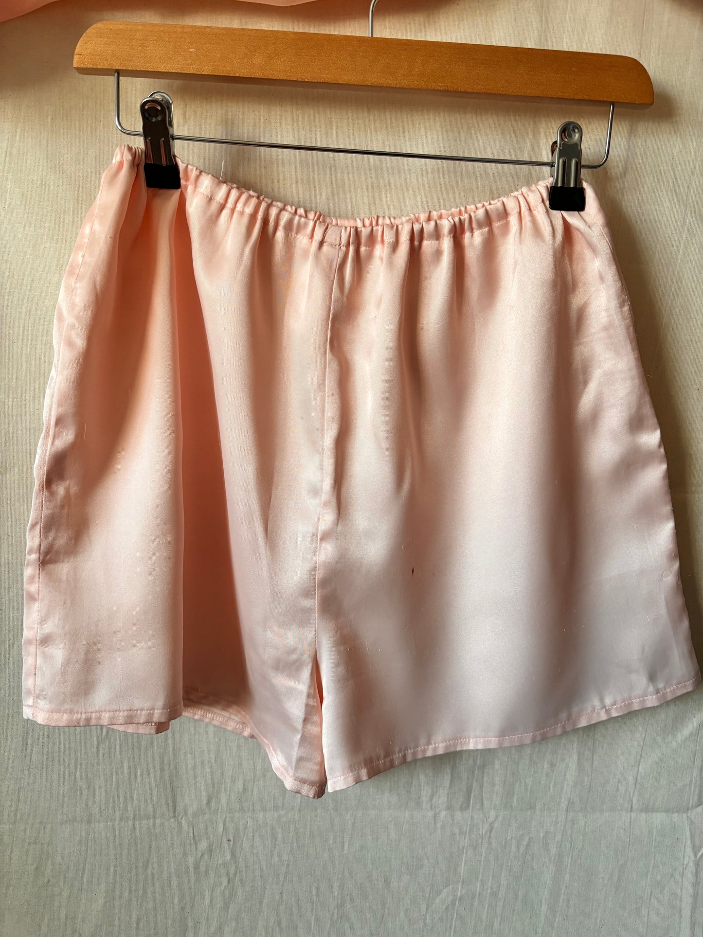 shorts of Vintage Pink Lace Trim Lounge Set