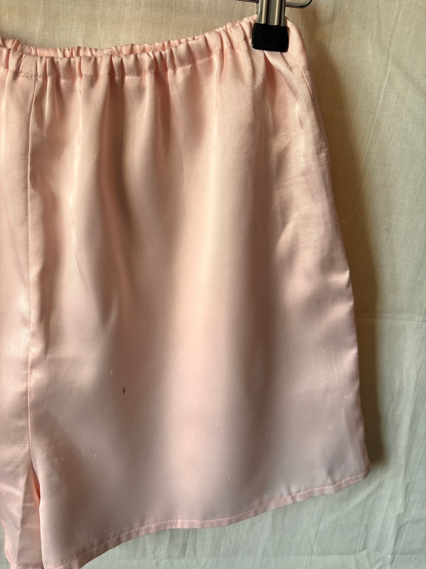 Vintage Pink Lace Trim Lounge Set – 70s/80s