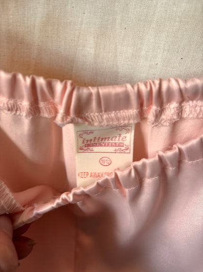 Vintage Pink Lace Trim Lounge Set – 70s/80s