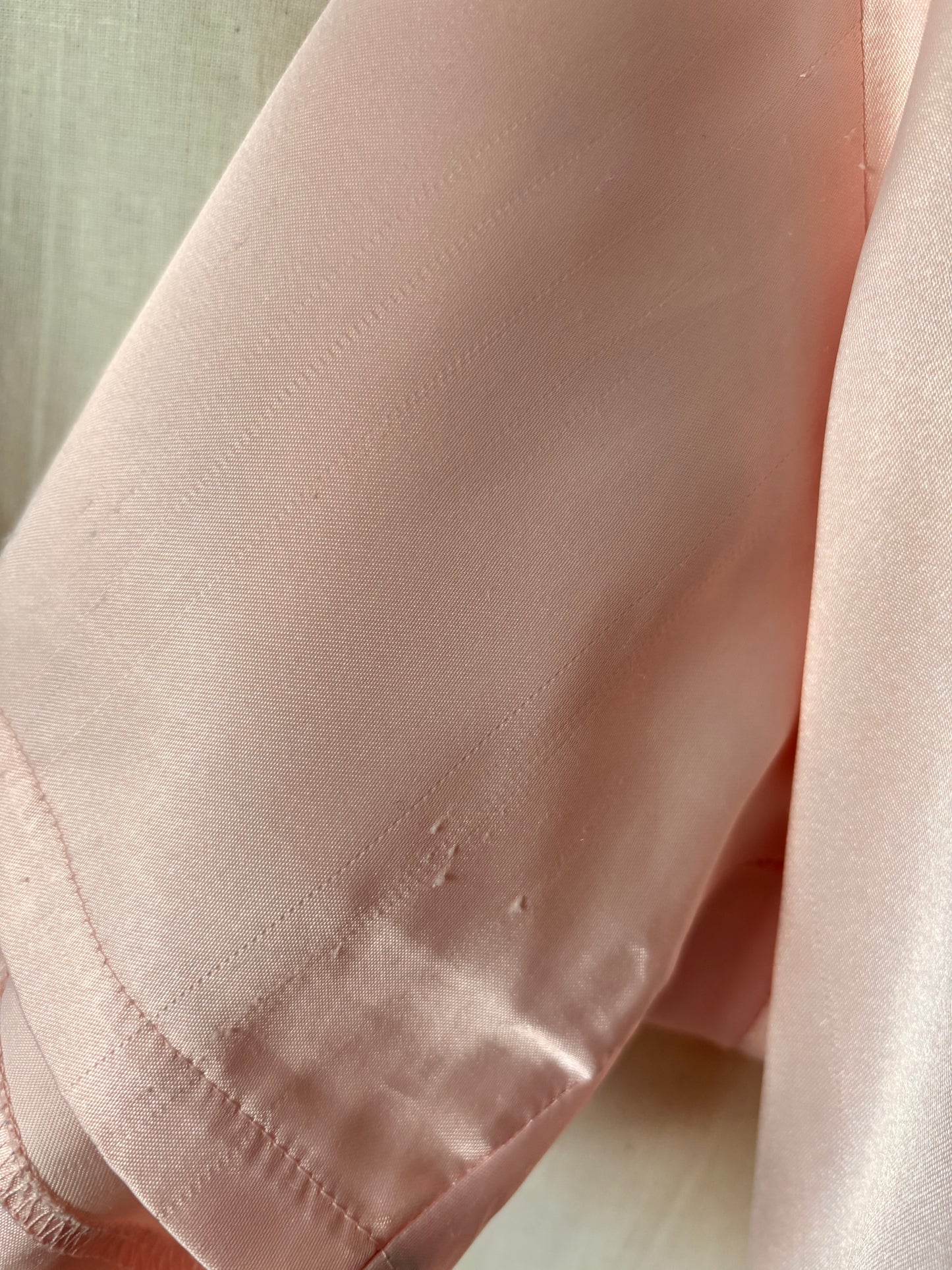 Vintage Pink Lace Trim Lounge Set – 70s/80s