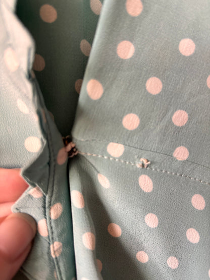 1940s Powder Blue Polka Dot Two Piece Set – 24” Waist