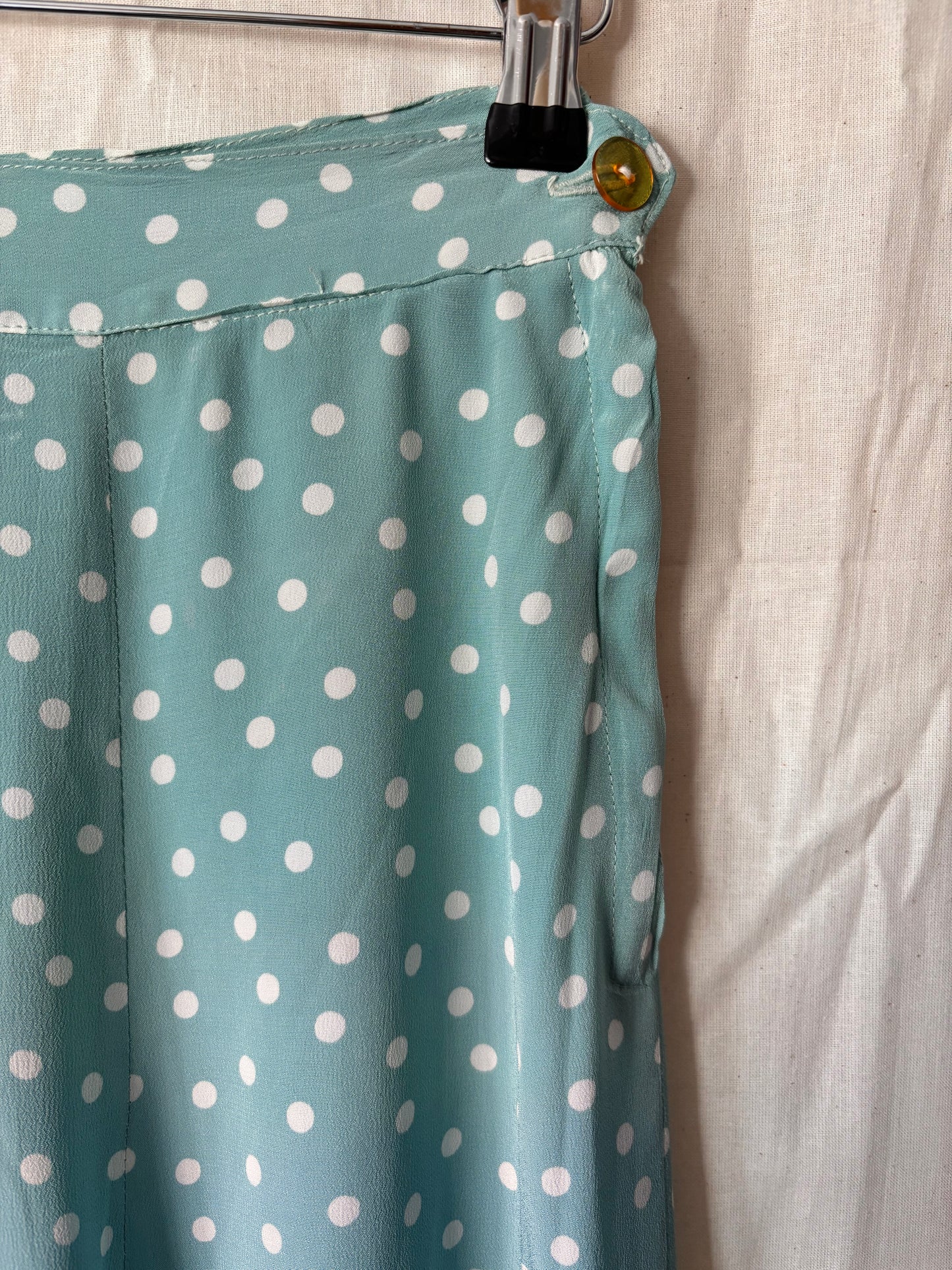1940s Powder Blue Polka Dot Two Piece Set – 24” Waist