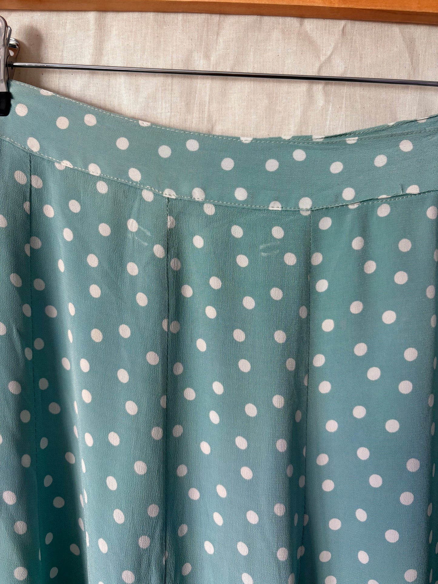 1940s Powder Blue Polka Dot Two Piece Set – 24” Waist