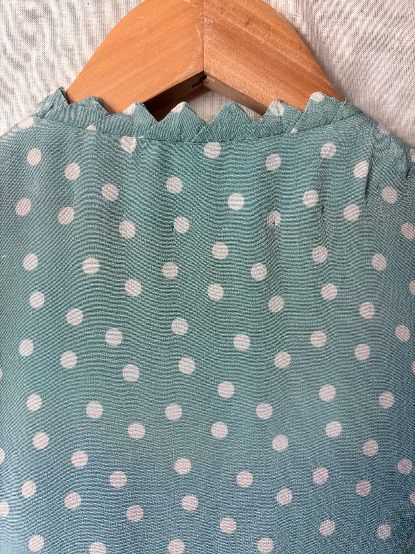 1940s Powder Blue Polka Dot Two Piece Set – 24” Waist