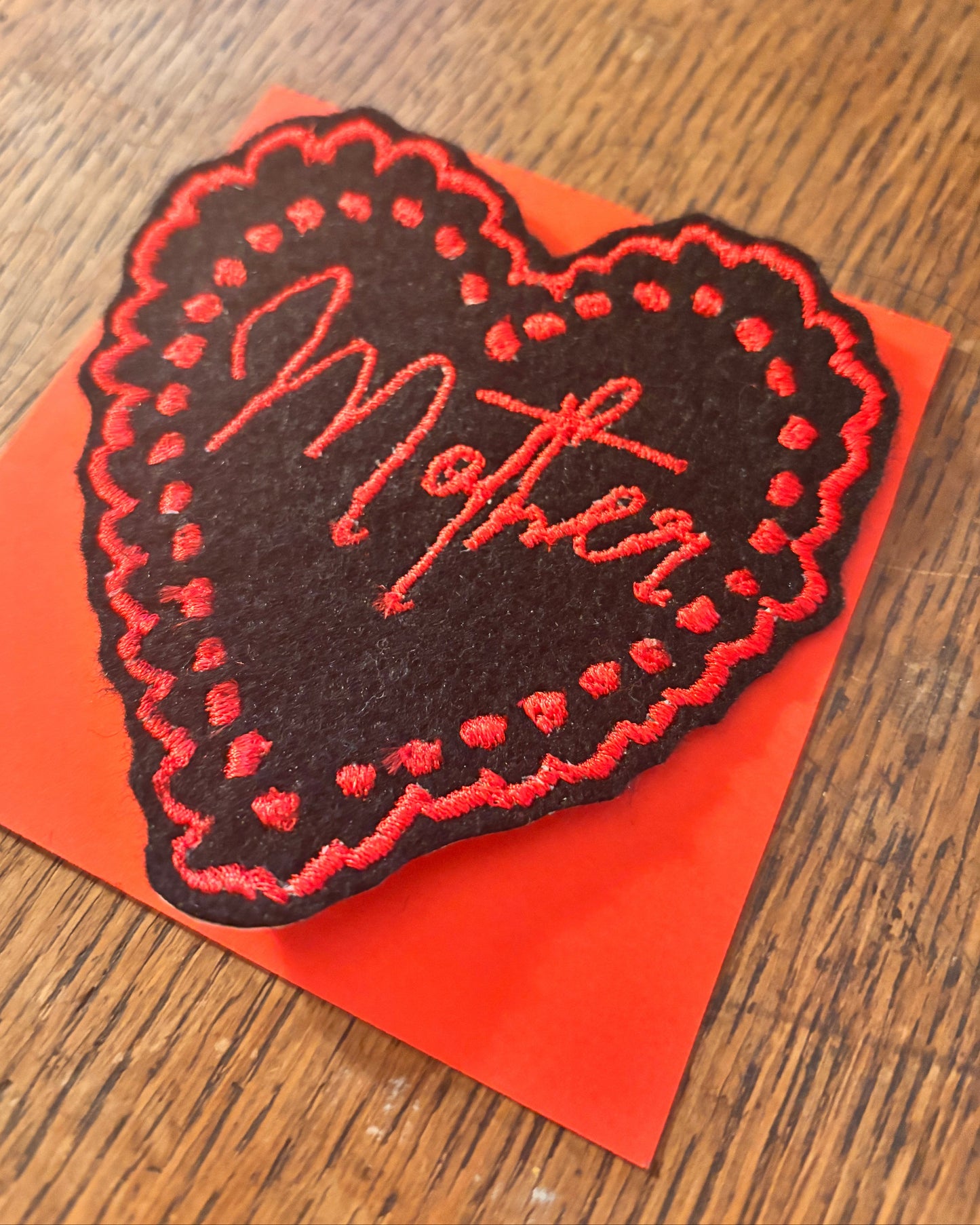 Limited Edition Embroidered Heart Patch – Mother’s Day Special