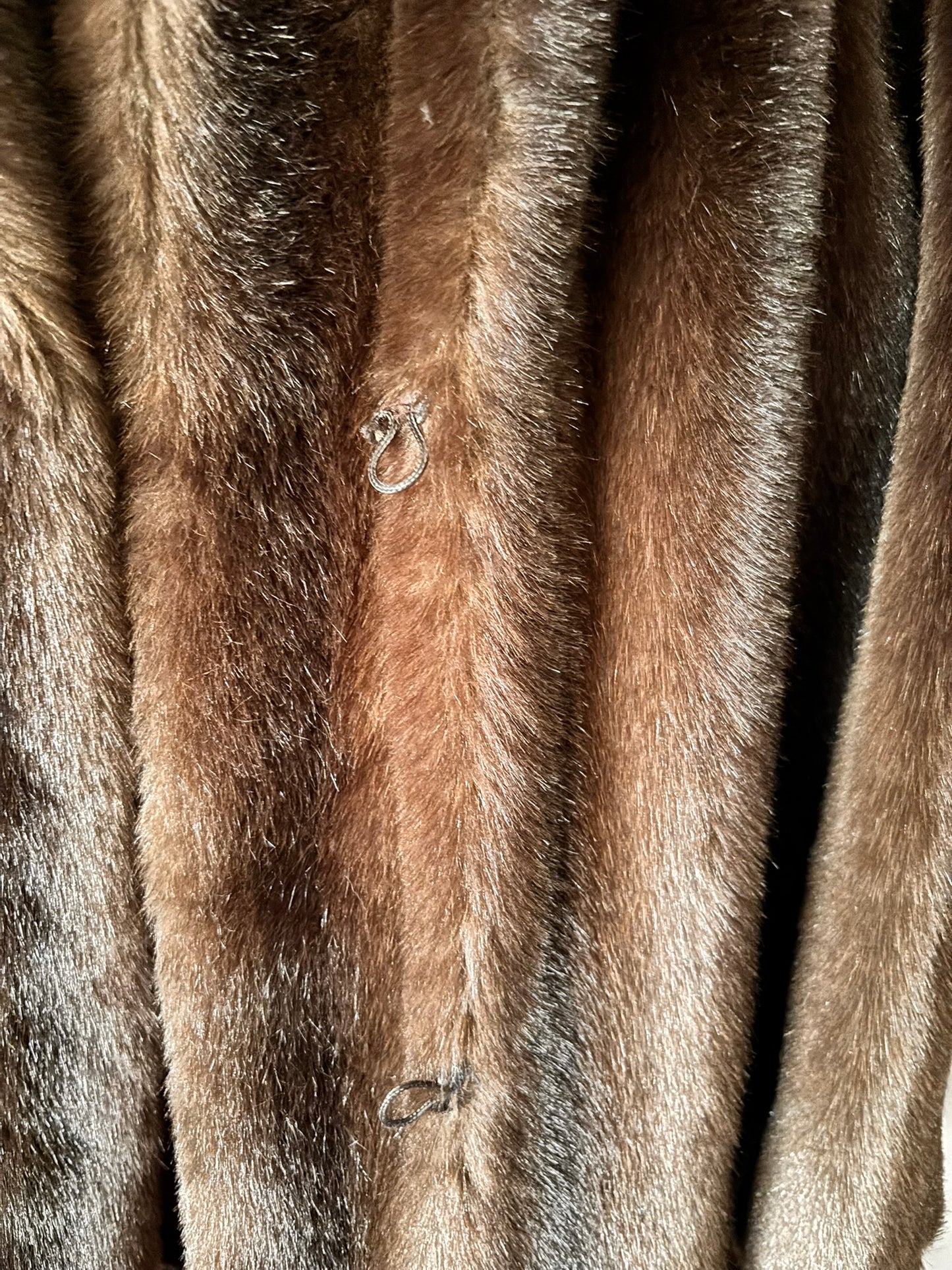 Vintage Rybel Faux Fur Coat – Dark Brown Mid Length