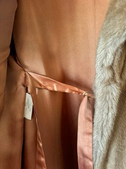 Veste bomber en daim noir et beige Avalanche