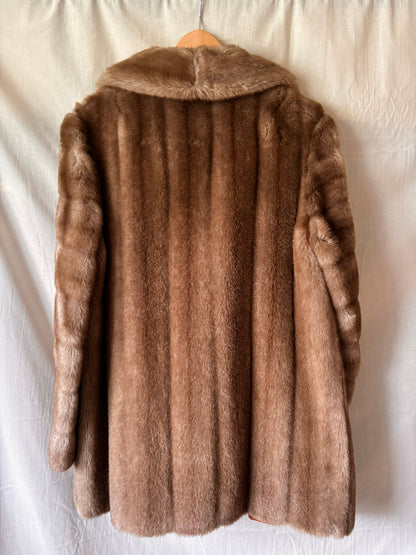 Veste bomber en daim noir et beige Avalanche
