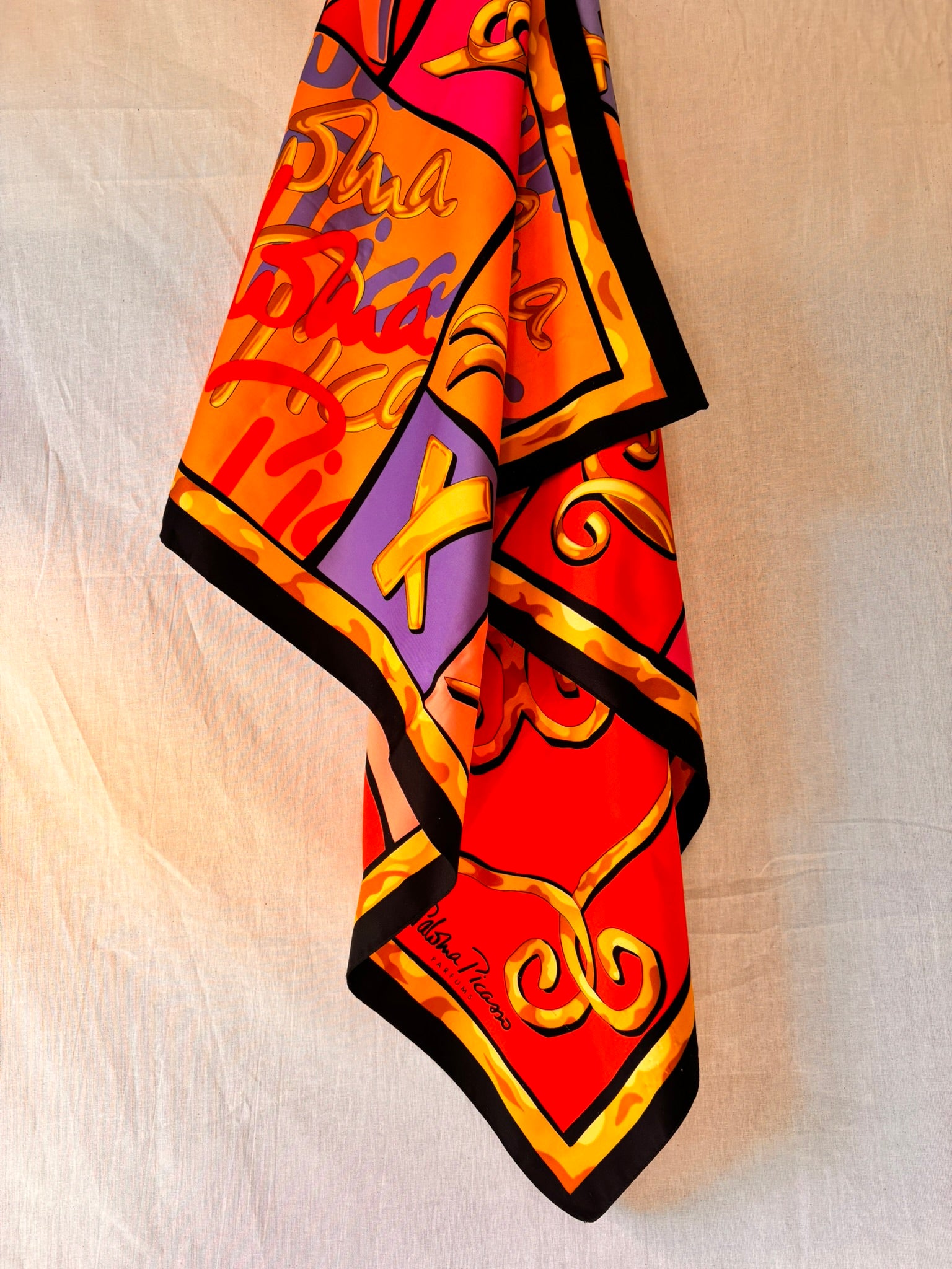 Vintage Paloma Picasso Zodiac Scarf – 90cm