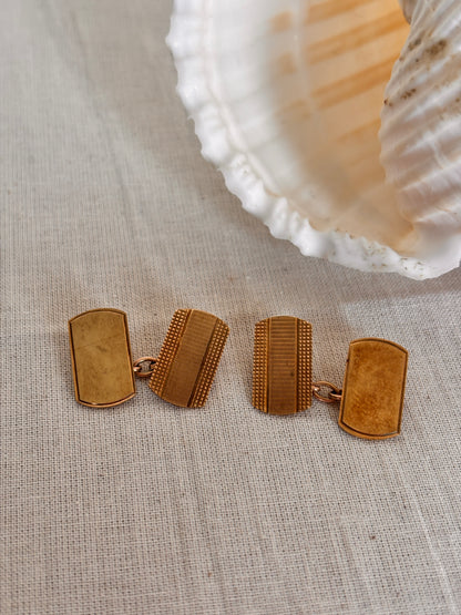 Vintage 9ct Gold Chain Cufflinks – Hallmarked