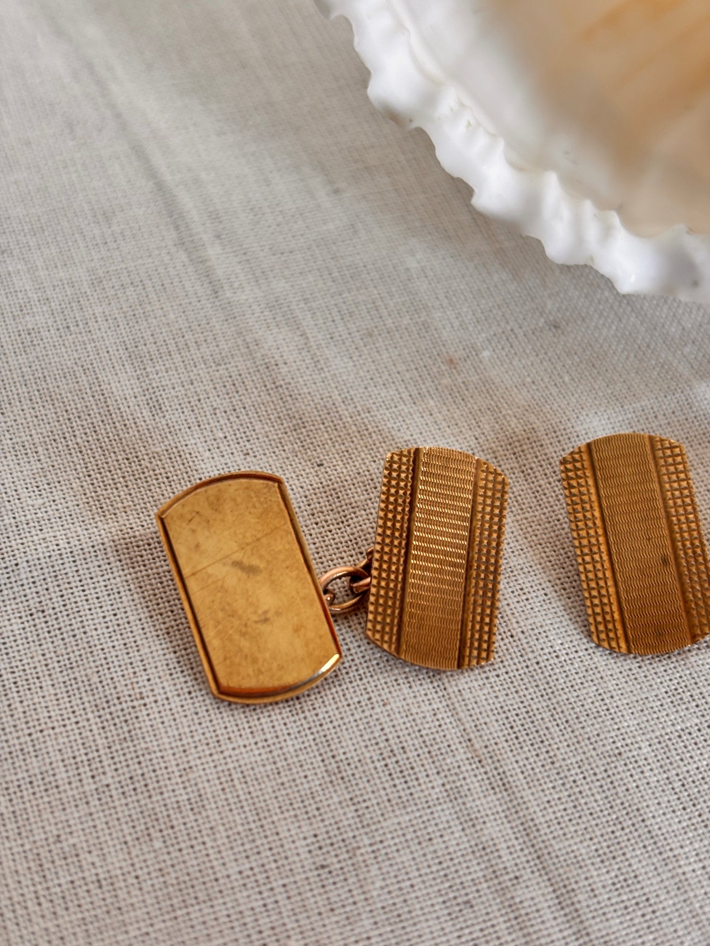 Vintage 9ct Gold Chain Cufflinks – Hallmarked